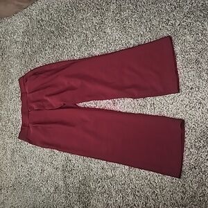 Maurices Size 12 Short Burgundy Dress Pants with Pockets